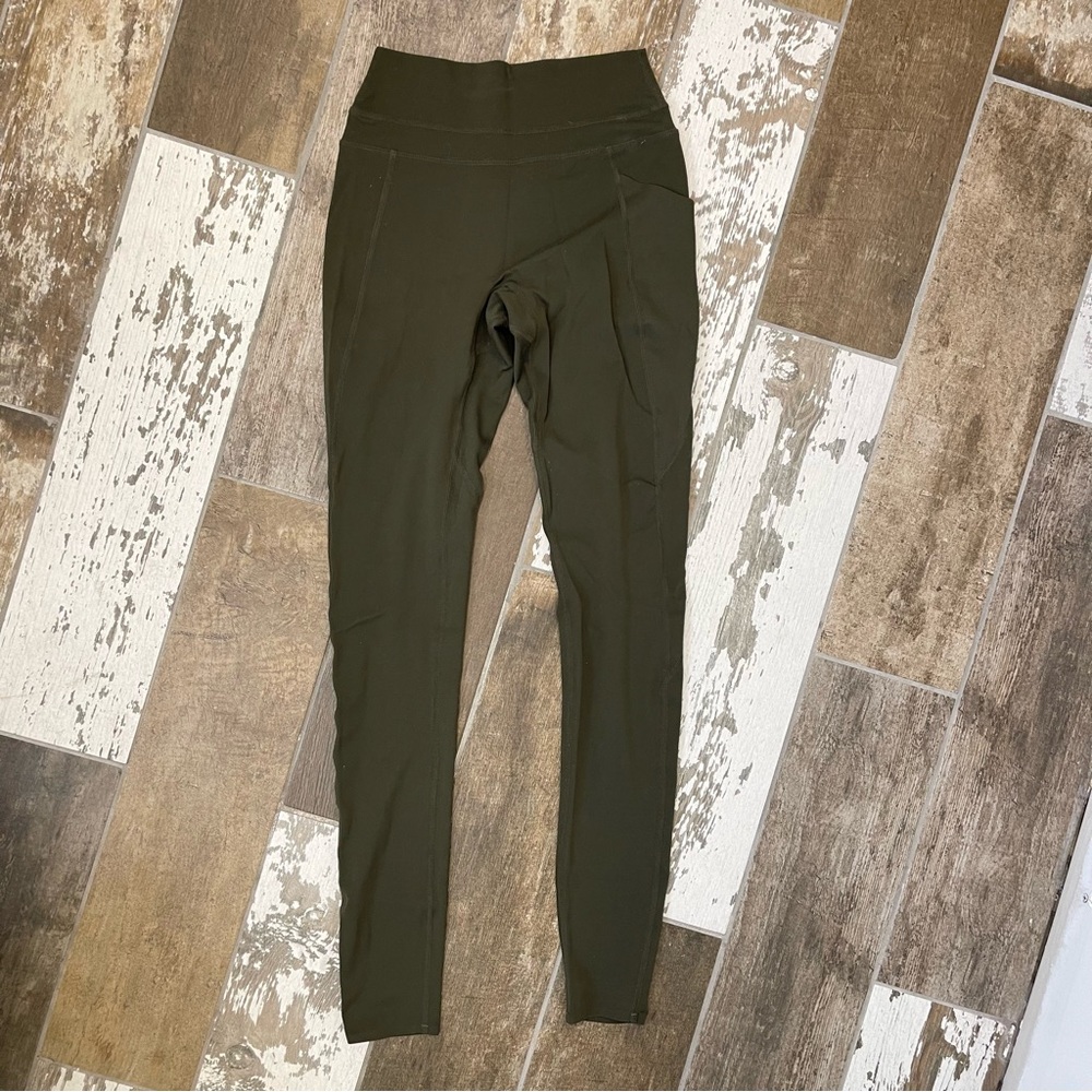 Alphalete seamless Olive Green High-Waisted Leggings SIze Small